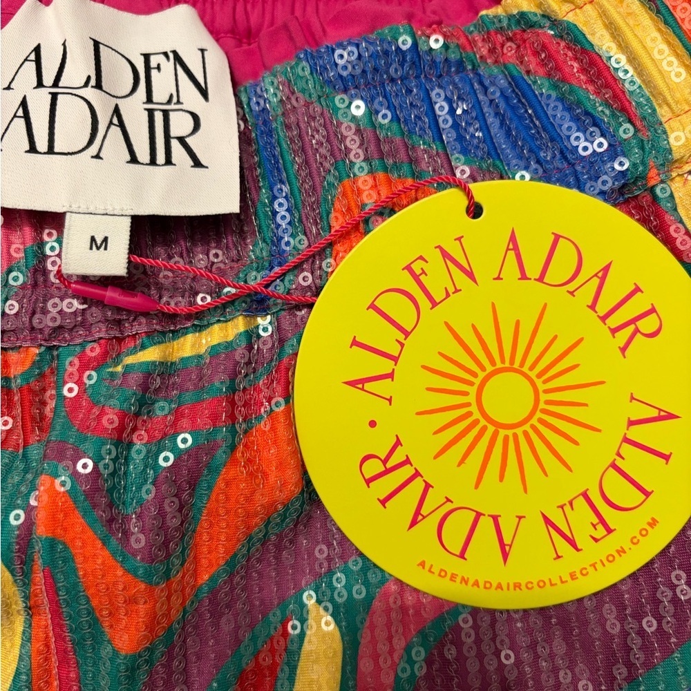 Designer Alden Adair 70s Retro Glam Inspired Elton Pants Wonderland Sequin NWT - Picture 8 of 9